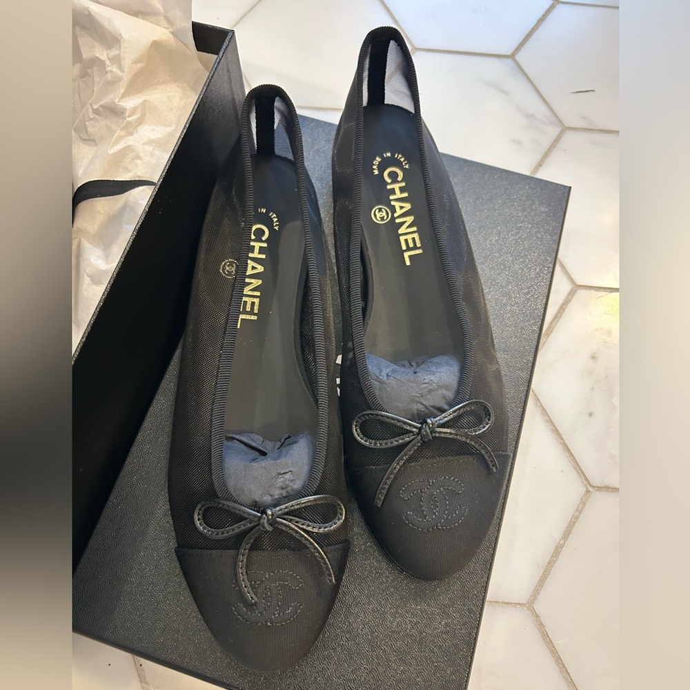 Chanel - Mesh & Grosgrain Ballet Flats 

Spring-Summer 2026 Pre-collection